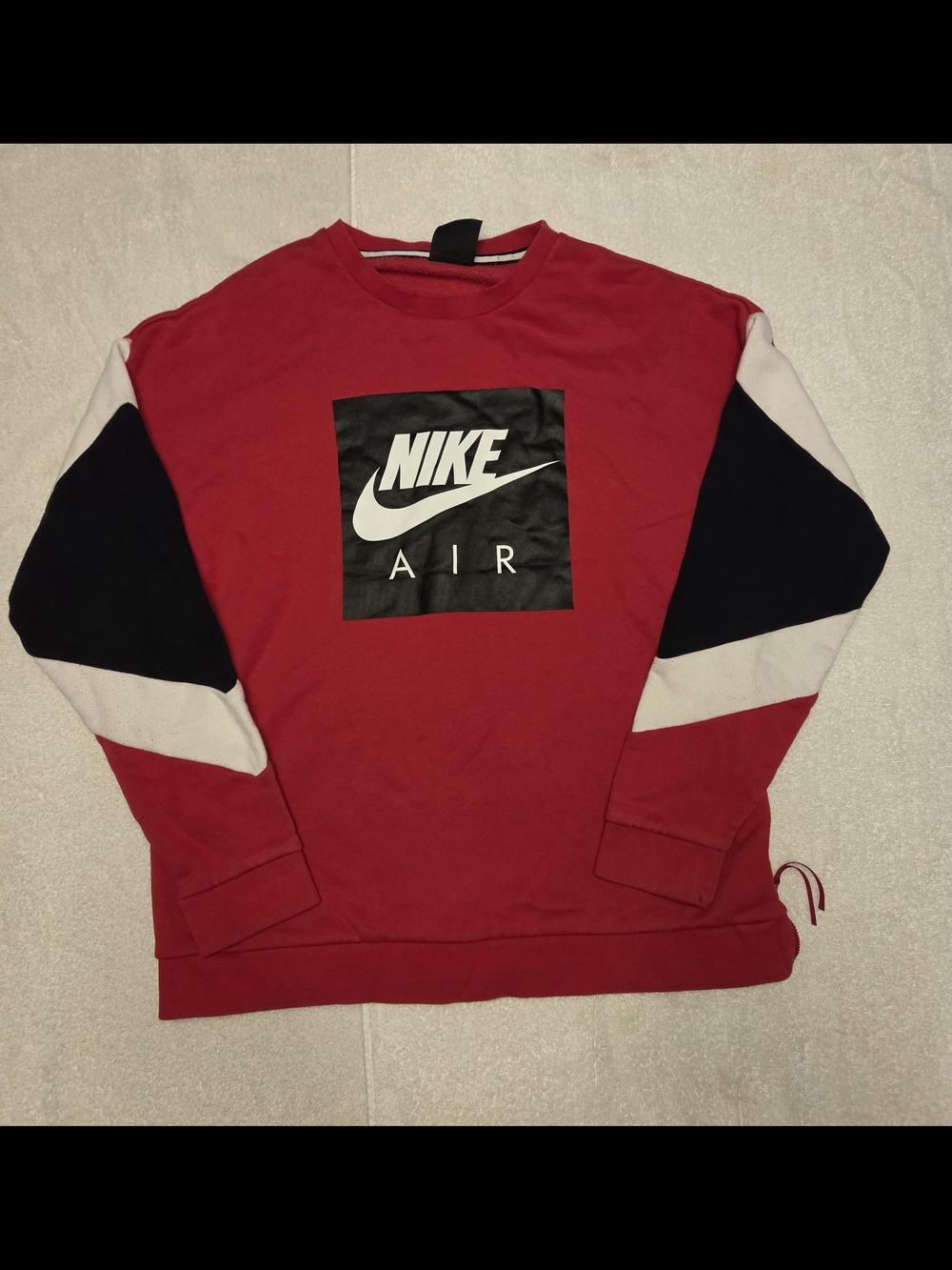 Nike Air Men's Red Crewneck Sweatshirt Vintage